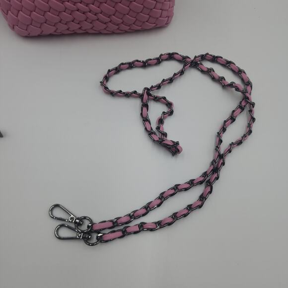 JINMANXUE Small Hand Woven Shoulder Crossbody Bag in Mauve - Picture 4 of 12